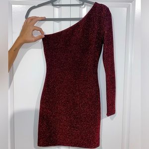 One shoulder bodycon mini dress